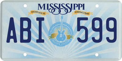 MS license plate ABI599