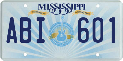 MS license plate ABI601