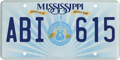 MS license plate ABI615