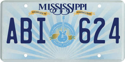 MS license plate ABI624