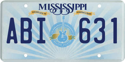 MS license plate ABI631