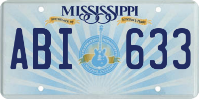MS license plate ABI633