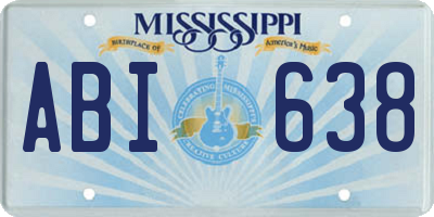 MS license plate ABI638