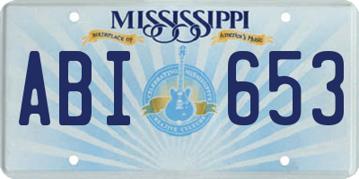 MS license plate ABI653