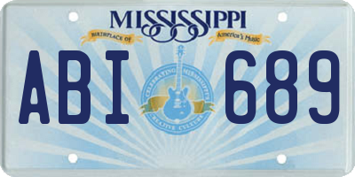 MS license plate ABI689