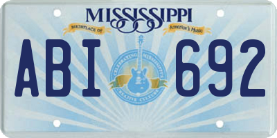 MS license plate ABI692