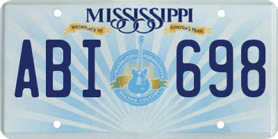 MS license plate ABI698