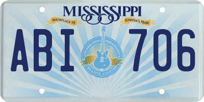 MS license plate ABI706