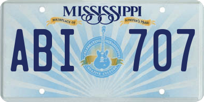 MS license plate ABI707