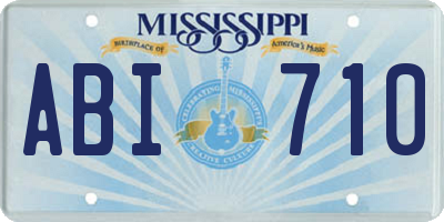 MS license plate ABI710