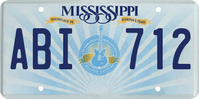 MS license plate ABI712
