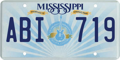 MS license plate ABI719