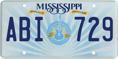 MS license plate ABI729