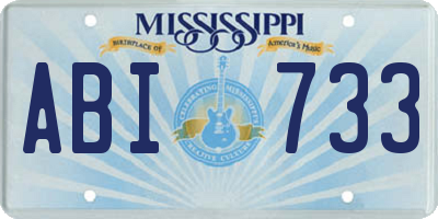 MS license plate ABI733