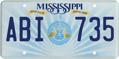 MS license plate ABI735