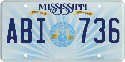 MS license plate ABI736