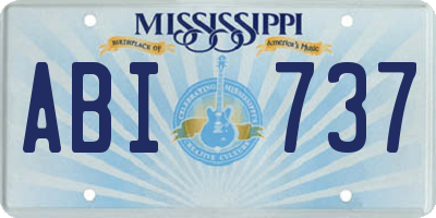 MS license plate ABI737