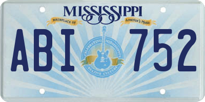 MS license plate ABI752