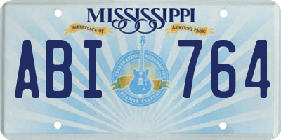 MS license plate ABI764