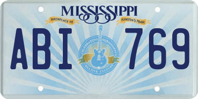 MS license plate ABI769