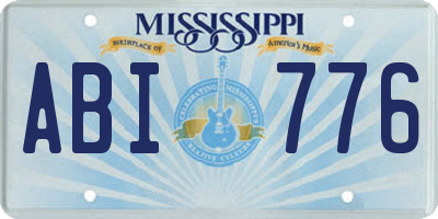 MS license plate ABI776