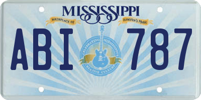 MS license plate ABI787