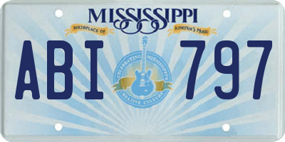 MS license plate ABI797