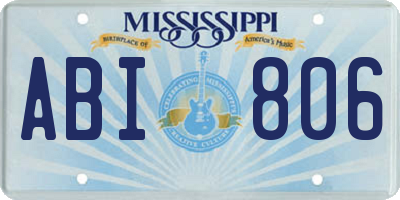 MS license plate ABI806