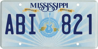 MS license plate ABI821