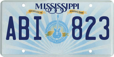 MS license plate ABI823