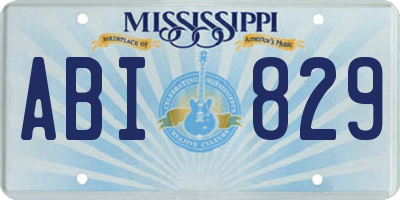 MS license plate ABI829