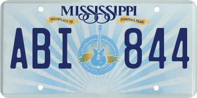 MS license plate ABI844