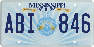 MS license plate ABI846