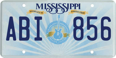 MS license plate ABI856