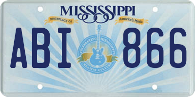 MS license plate ABI866