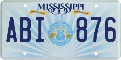 MS license plate ABI876