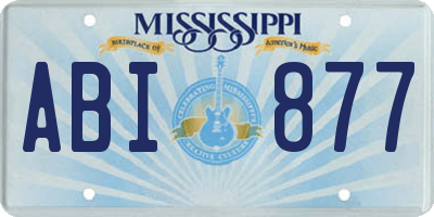 MS license plate ABI877