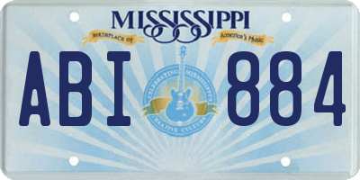 MS license plate ABI884