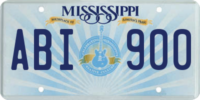 MS license plate ABI900