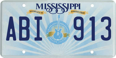 MS license plate ABI913