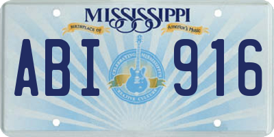 MS license plate ABI916