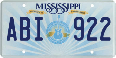 MS license plate ABI922