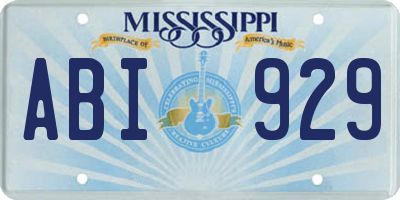 MS license plate ABI929