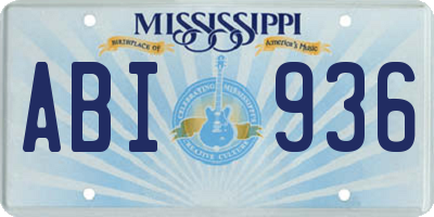 MS license plate ABI936