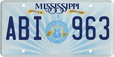 MS license plate ABI963