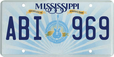 MS license plate ABI969