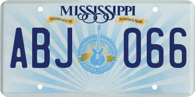 MS license plate ABJ066