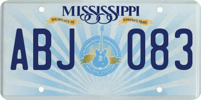 MS license plate ABJ083