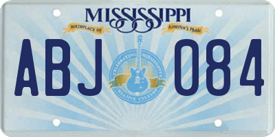 MS license plate ABJ084