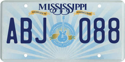 MS license plate ABJ088